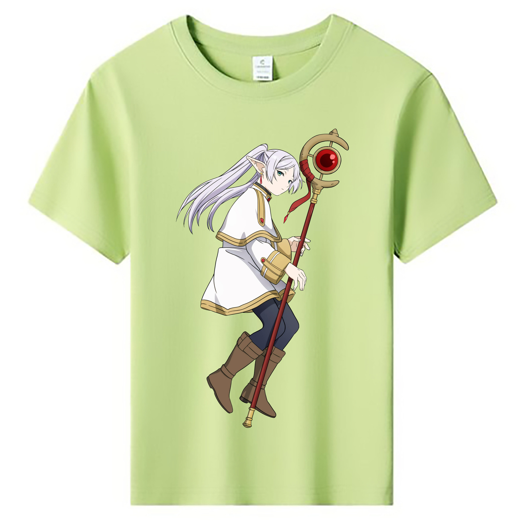 （画像用） 葬送のフリーレン Frieren 綿100％キッズTシャツ（フロントプリント）